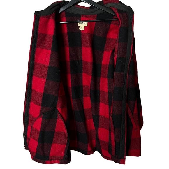 Woolrich Wool Plaid Coat Mens XXL - Picture 3 of 3